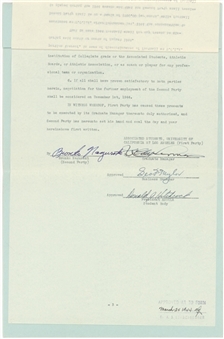 1944 Bronko Nagurski UCLA Coaching Contract (Nagurski  Family LOA)